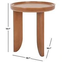 Brown Wood Elnora Accent Table