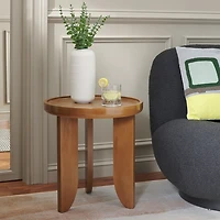 Brown Wood Elnora Accent Table