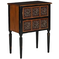 Distressed Wood Cindie 2-Drawer Accent Table