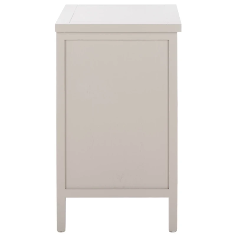 Wood Woven Viola 2-Drawer End Table