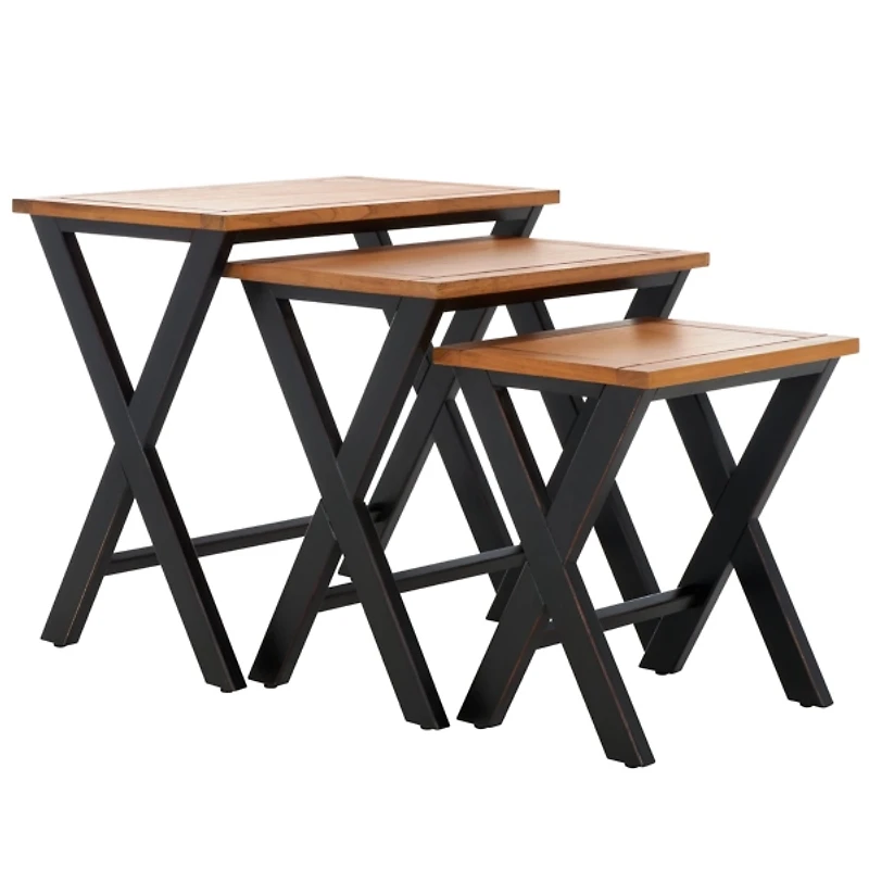 Brown Elm Loretta Nesting End Tables, Set of 3