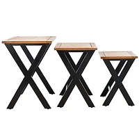 Brown Elm Loretta Nesting End Tables, Set of 3