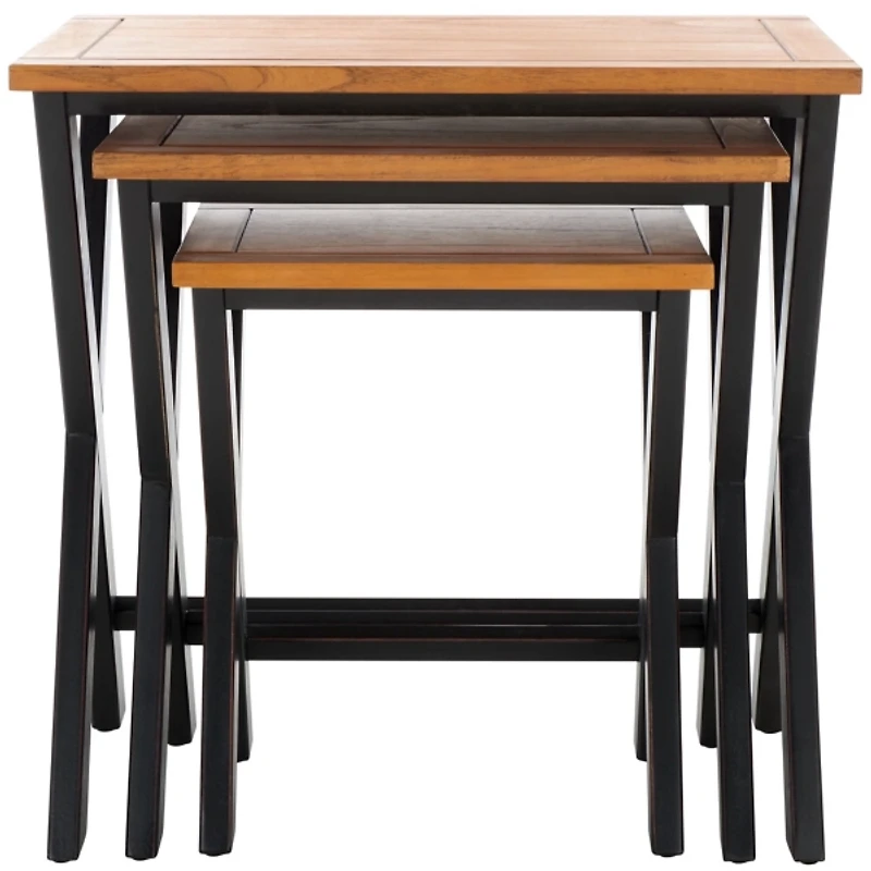 Brown Elm Loretta Nesting End Tables, Set of 3