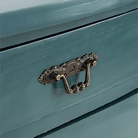 Teal Wood Madelyn 2-Drawer End Table