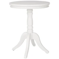 Wood Round Vienna Pedestal Side Table