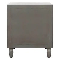 Ash Gray Wood Polly 2-Drawer End Table