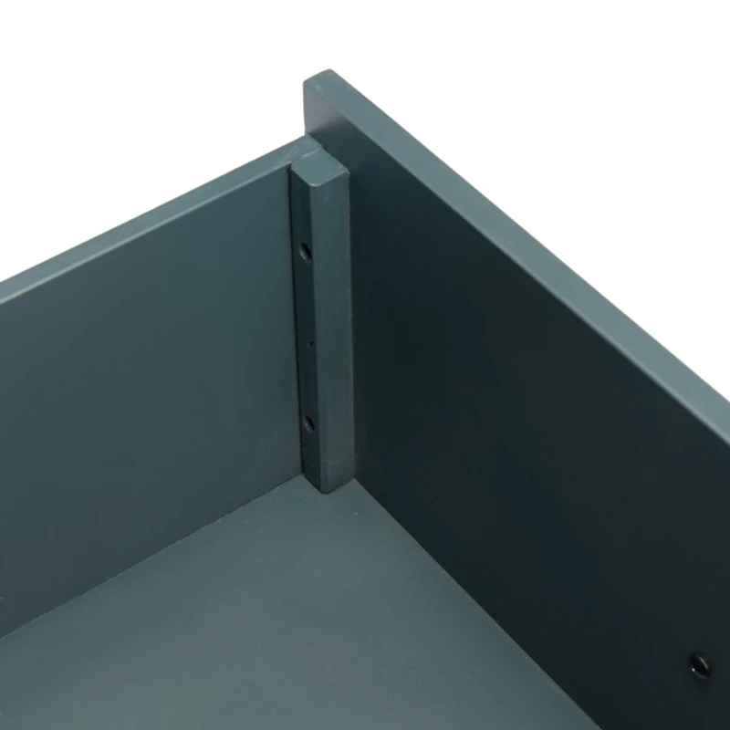 Teal Wood Polly 2-Drawer End Table