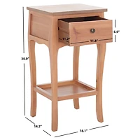 Honey Brown Wood Frieda End Table