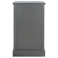 Ash Gray Wood Mita Storage End Table