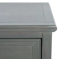 Ash Gray Wood Mita Storage End Table