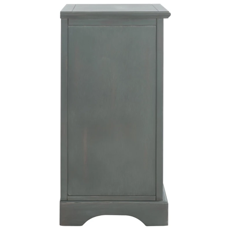 Ash Gray Wood Mita Storage End Table