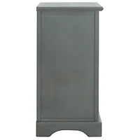 Ash Gray Wood Mita Storage End Table