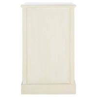 Cream Wood Mita Storage End Table