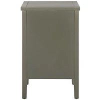 Ash Gray Wood 3-Drawer Denise End Table