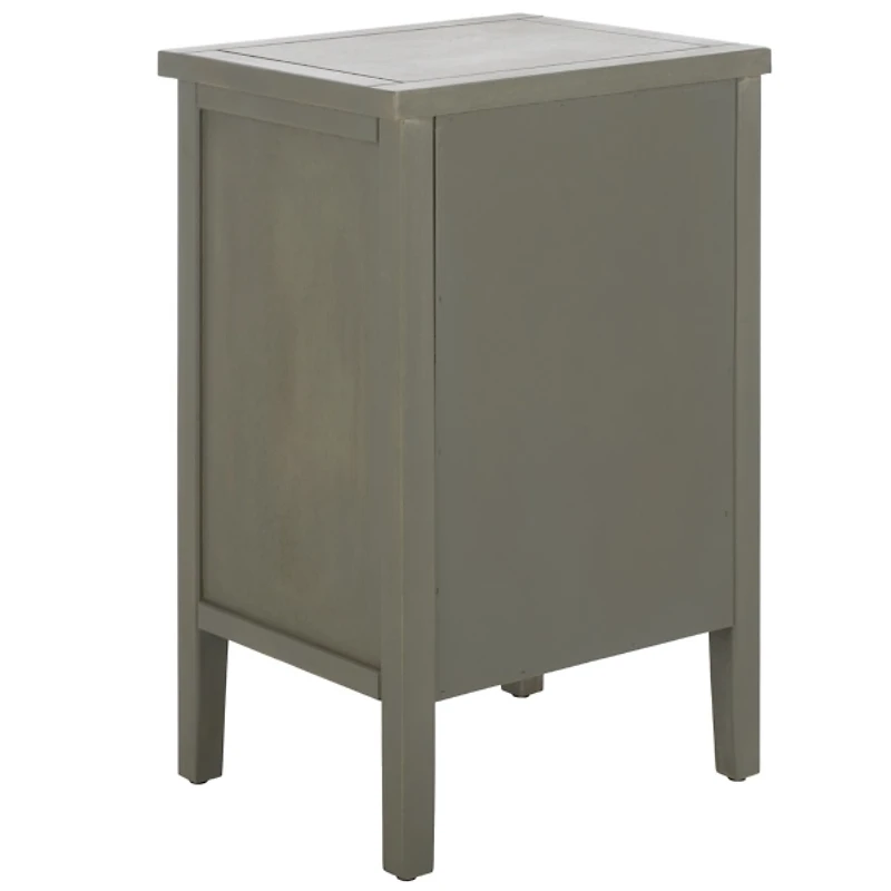Ash Gray Wood 3-Drawer Denise End Table