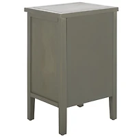 Ash Gray Wood 3-Drawer Denise End Table