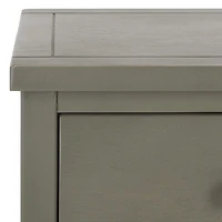 Ash Gray Wood 3-Drawer Denise End Table