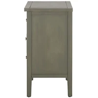 Ash Gray Wood 3-Drawer Denise End Table