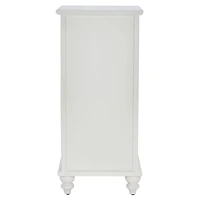 White Wood Bead Board Daya End Table