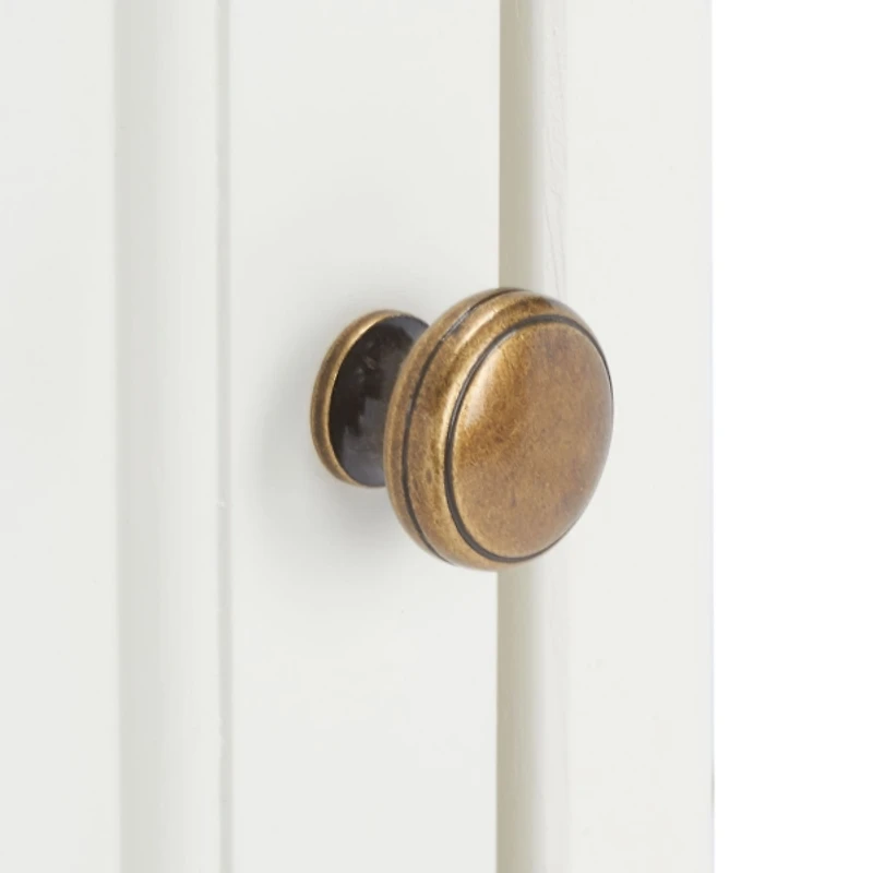 White Wood Bead Board Daya End Table