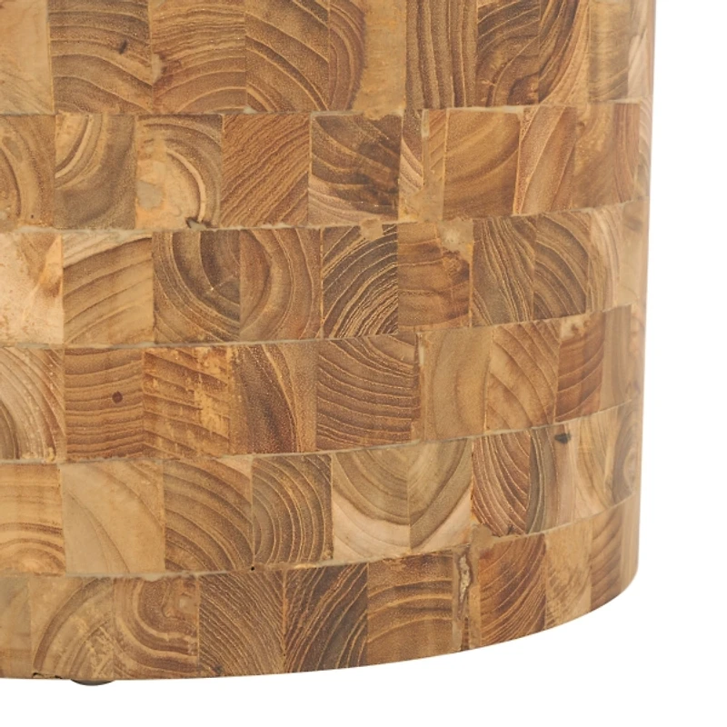 Natural Reclaimed Teak Round Ira Stool