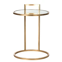 Gold Metal Round Lucile C-Table