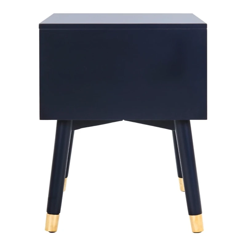 Navy Blue Wood 2-Drawer Katie End Table