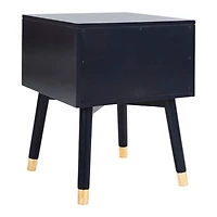 Navy Blue Wood 2-Drawer Katie End Table