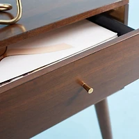 Walnut Wood 2-Drawer Katie End Table