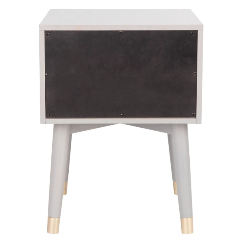Gray Wood 2-Drawer Katie End Table
