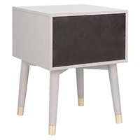 Gray Wood 2-Drawer Katie End Table
