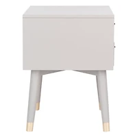 Gray Wood 2-Drawer Katie End Table