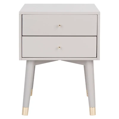 Wood 2-Drawer Katie End Table
