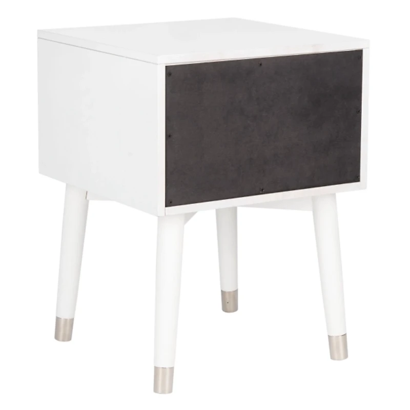 White Wood 2-Drawer Katie End Table