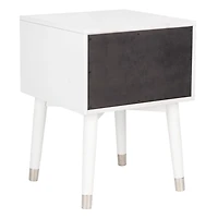 White Wood 2-Drawer Katie End Table