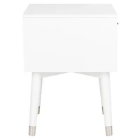 White Wood 2-Drawer Katie End Table