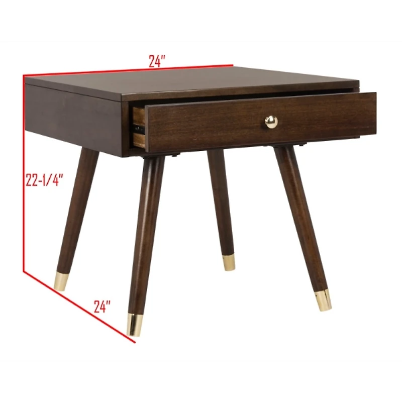 Brown Modern Levi End Table