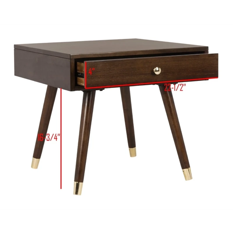 Brown Modern Levi End Table