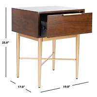 Brown Wood Angie Modern Accent Table