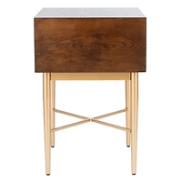 Brown Wood Angie Modern Accent Table