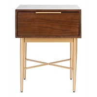 Brown Wood Angie Modern Accent Table