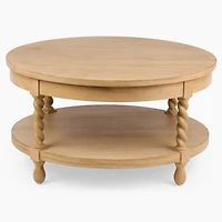 Isabella Natural Wood Round Coffee Table