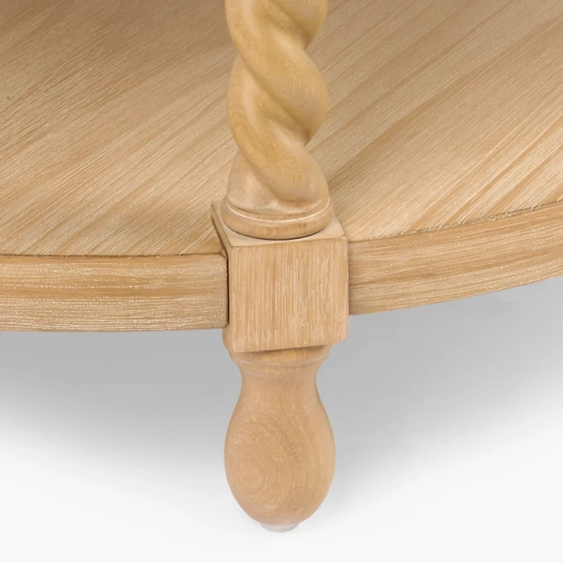 Isabella Natural Wood Round Coffee Table