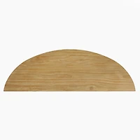 Isabella Natural Wood Demilune Console Table
