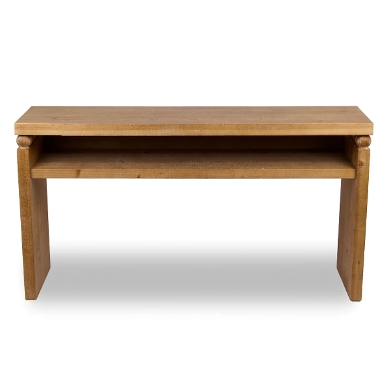 Distressed Wood Beaded Andrew Console Table