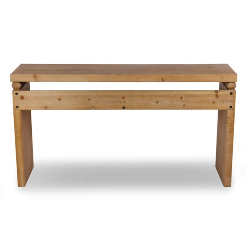 Distressed Wood Beaded Andrew Console Table