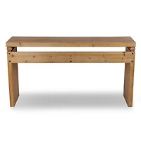 Distressed Wood Beaded Andrew Console Table
