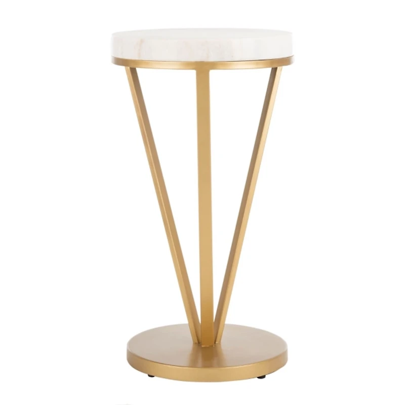 Marble & Gold Leilah Accent Table