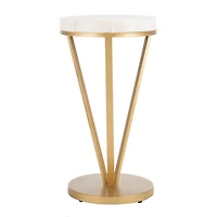 Marble & Gold Leilah Accent Table