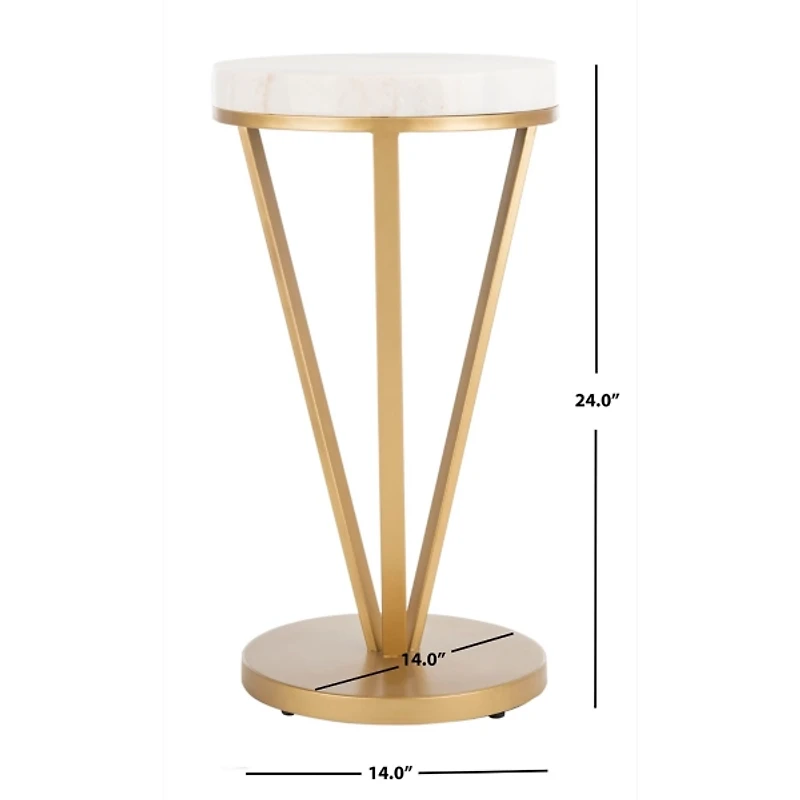 Marble & Gold Leilah Accent Table